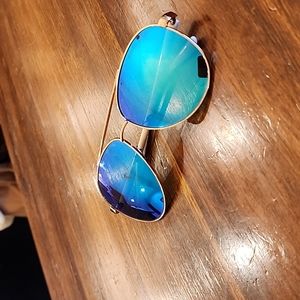 Michael Kors blue mirror flash aviators authentic